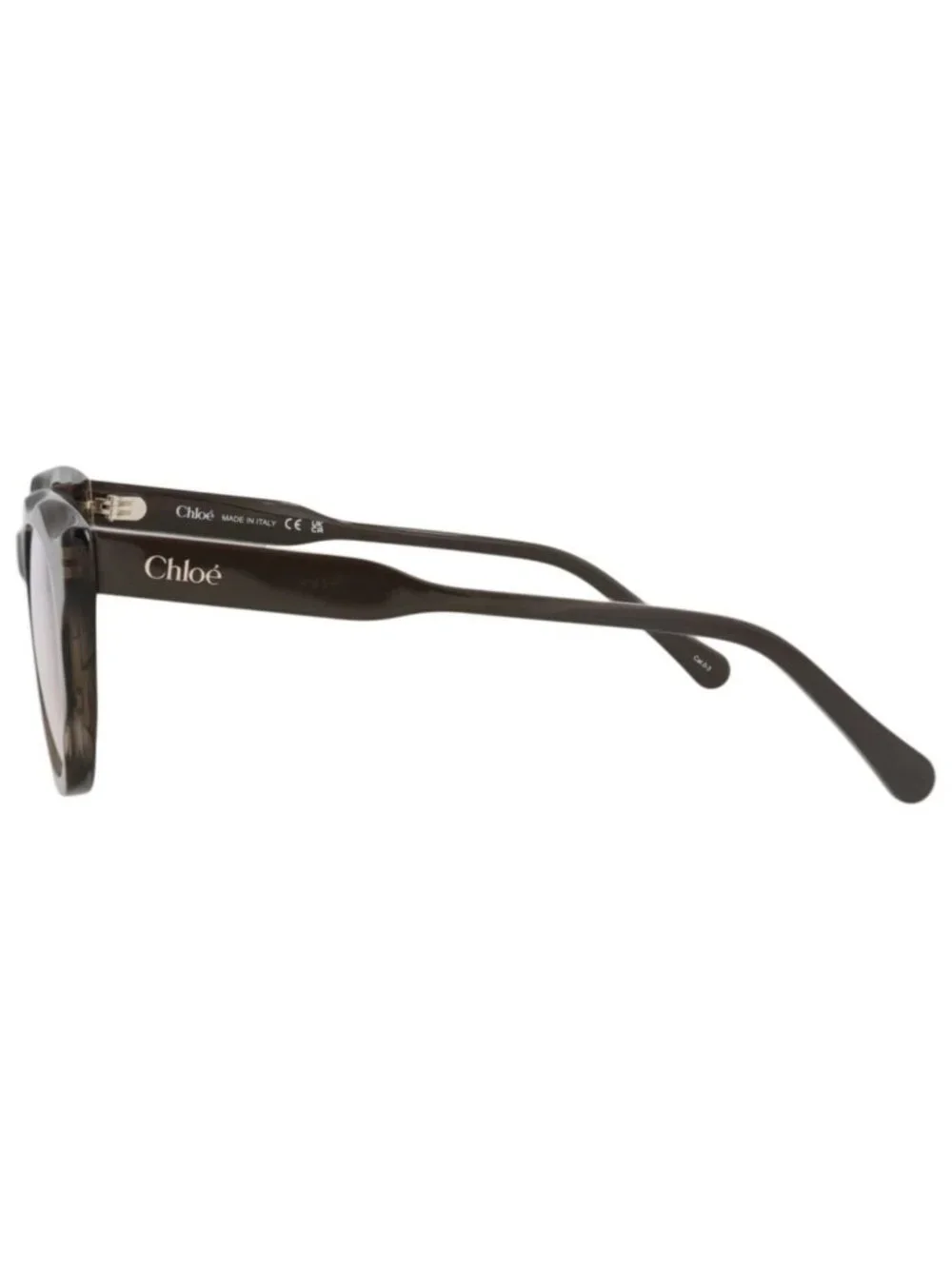 New Chloé Women's Sunglasses Round Oval Recycled Acetate Frame Brown Brown